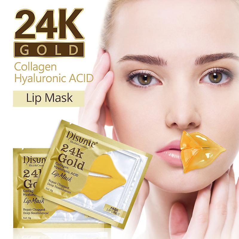 Disunie 24K Gold Collagen Lip Mask 24K ოქროს ნაწილაკებით ტუჩის პაჩი