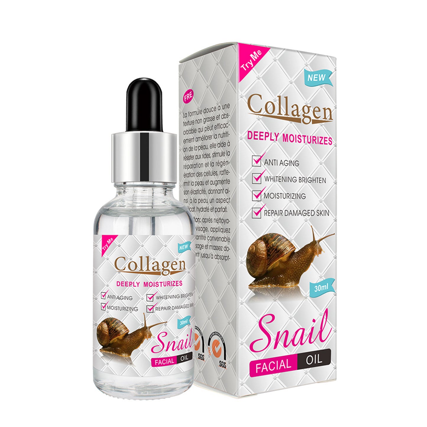 Collagen Snail Face Serum ლოკოკინას სახის შრატი